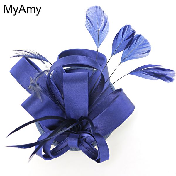 Fascinator Bridal Wedding Headband Cocktail Feather Mesh Net Veil