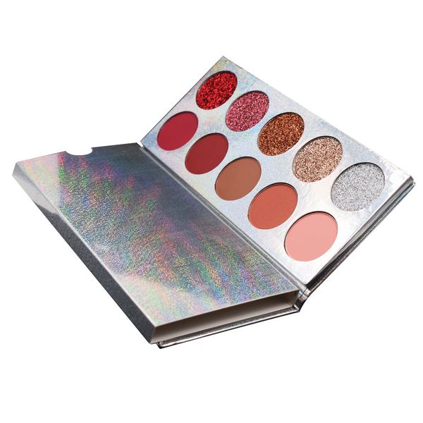 

no logo pigmented 10 colors diamond shimmer eye shadow palettes matte and shimmer makeup cosmetic eyeshadow make up eye shadow palette