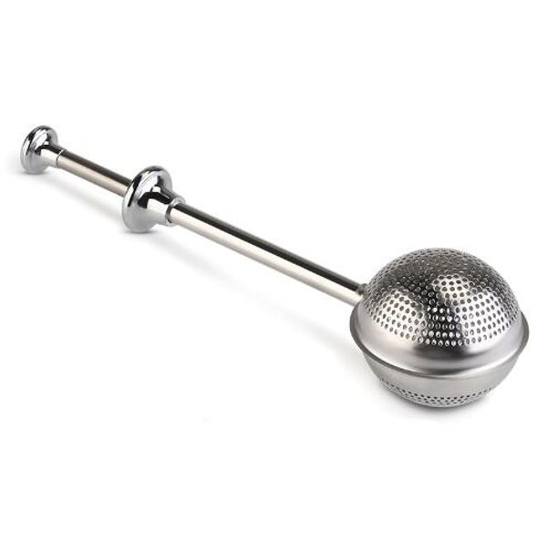 

tea infuser stainless steel teapot tea strainer ball shape push style tea infuser mesh filter reusable metal tool accessories