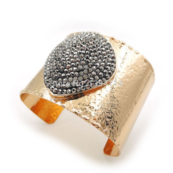 

pave cz thread bracelet gold color adjustable 2.5 inch, Black