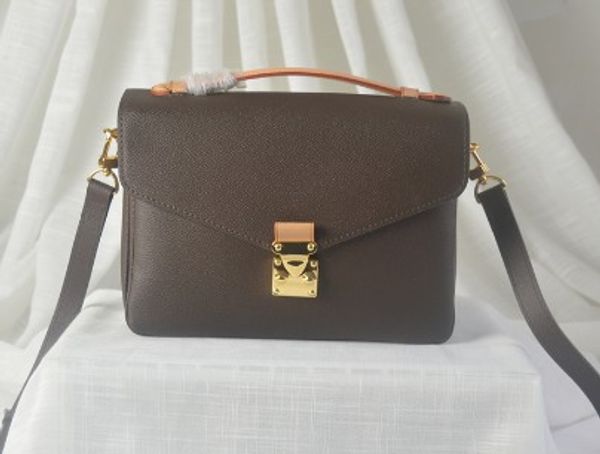 

Luxury Brown mono fashion classic lady bag Leather pochette shoulder crossbody M40780 European business handbag
