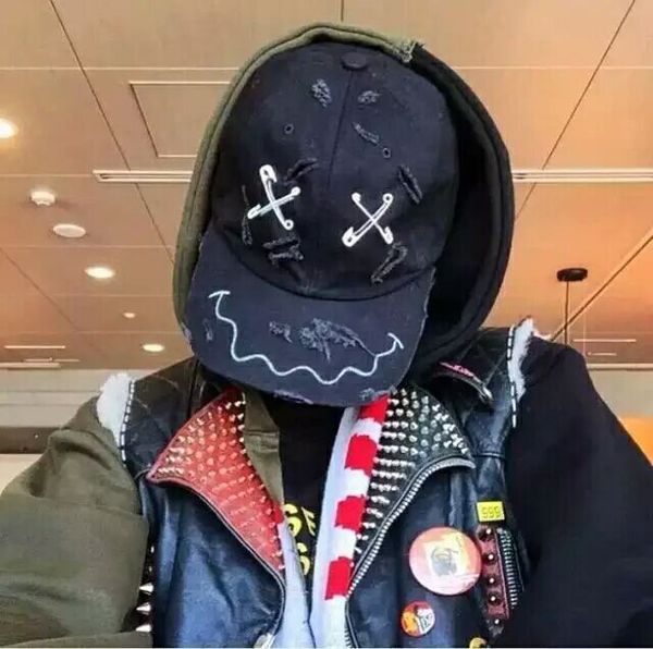 

2018 new fashion cap grind the edges of the old hip hop hip hop snapback hats for men women cotton swag fitted, Blue;gray