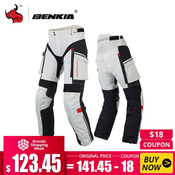 

benkia мужские мотоциклетные штаны зимние раллийные штаны со съемным теплым вкладышем брюки для мотокросса off road pantalon moto s-xxxxl