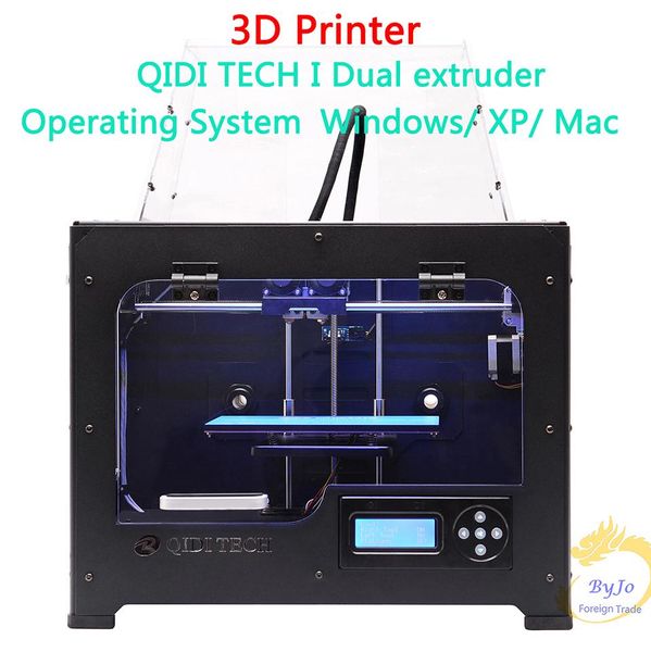 Neuester hochwertiger QIDI TECH I Dual-Extruder-3D-Drucker mit verbessertem Motherboard der Version 7.8 mit 2 ABS- und PLA-Filamenten