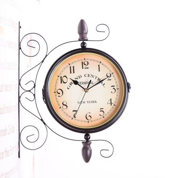 

lanlan double-side wall mount clock with mute movement home office l decoration gift -40