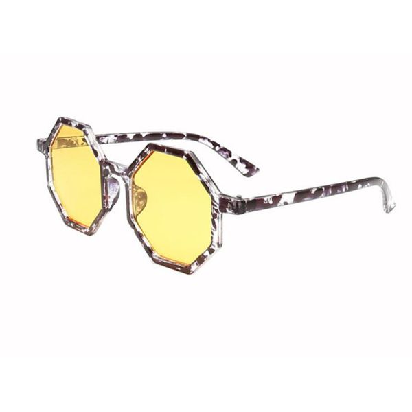 

new fashion sunglasses for men women spectacles octagon/round frame sun glasses leopard zebra print shade oculos gafas h5, White;black