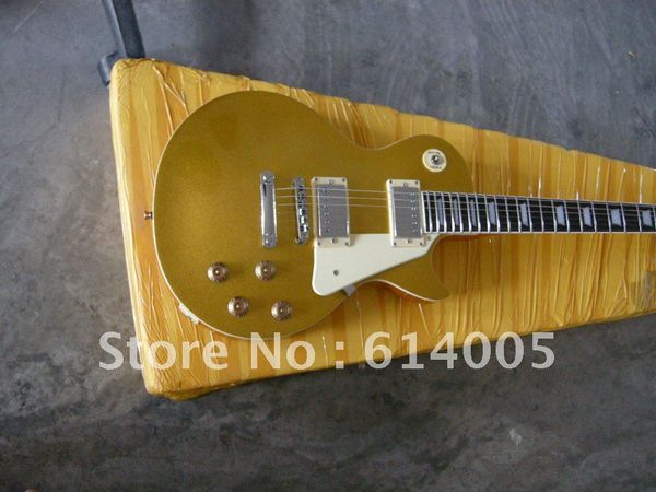 

бесплатная доставка высокое качество новое прибытие lp стандартная электрогитара золотые взгляды электрогитара с футляром
