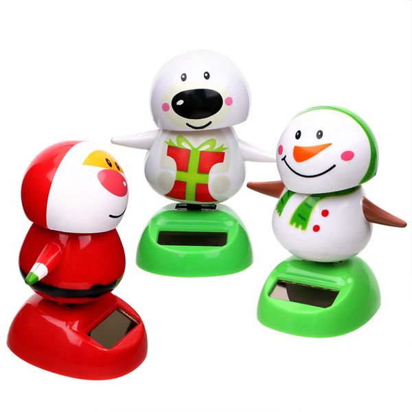 

swinging bobble doll toy with self-adhesive christmas snowman dashboard decoration car ornament interior accessories