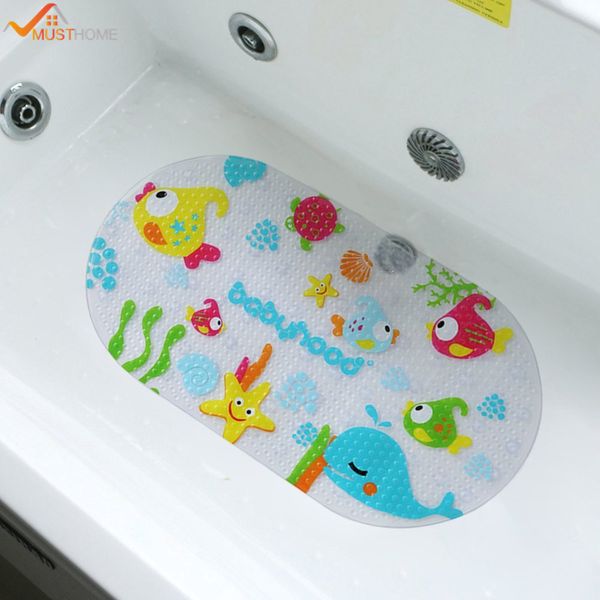 

39cmx69cm non-slip bath tub mat kids tub or shower floor mat safe non-slip