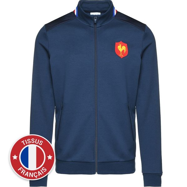 

2019 xv de france home rugby jersey 18/19 sweat presentation xv de france france rugby maillot xv de jacket jersey size s-m--xl-3xl, Black;gray