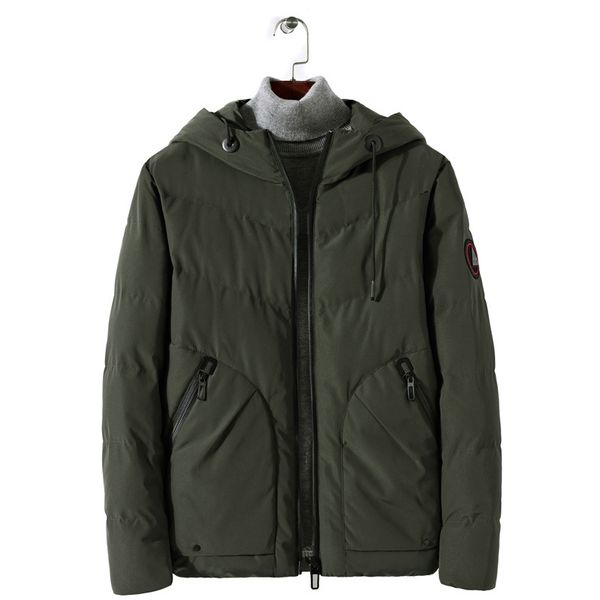 

amberheard 2018 fashion autumn winter men jackets hooded warm cotton padded streetwear outwear jacket parka coats male clothing, Black
