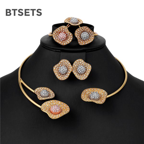 

btsets африканский бисер комплект ювелирных изделий дубай турецкий ювелирные наборы для женщин имитация кристалл vintaga колье ожерелье серь, Silver