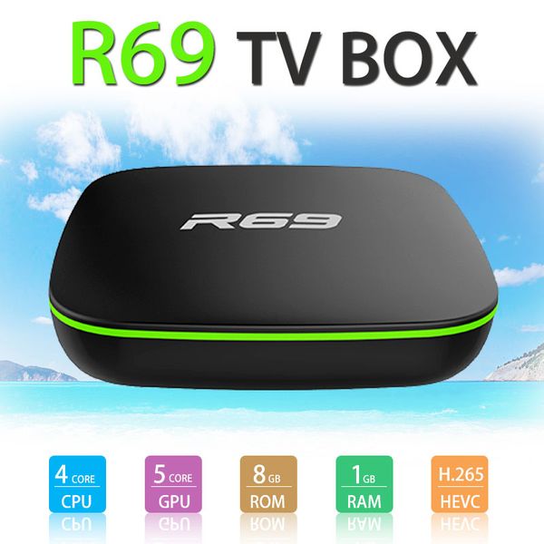 

r69 android tv box quad core 1gb 8gb android 7.1 h3 chip smart steam media player built in wifi tv box