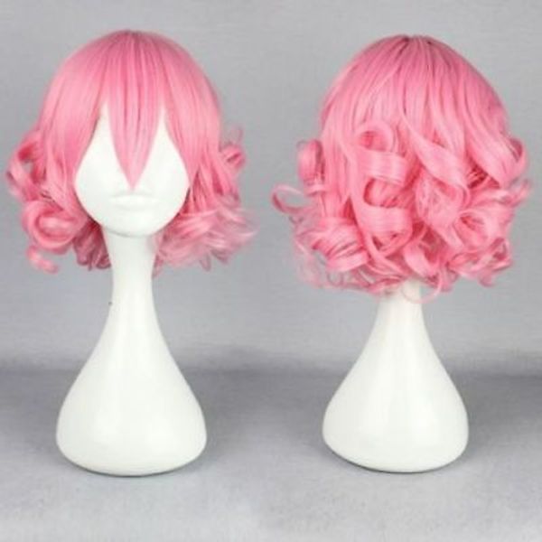 Короткие вьющиеся волнистые волосы полные парики Harajuku Anime Cosplay Party Wig