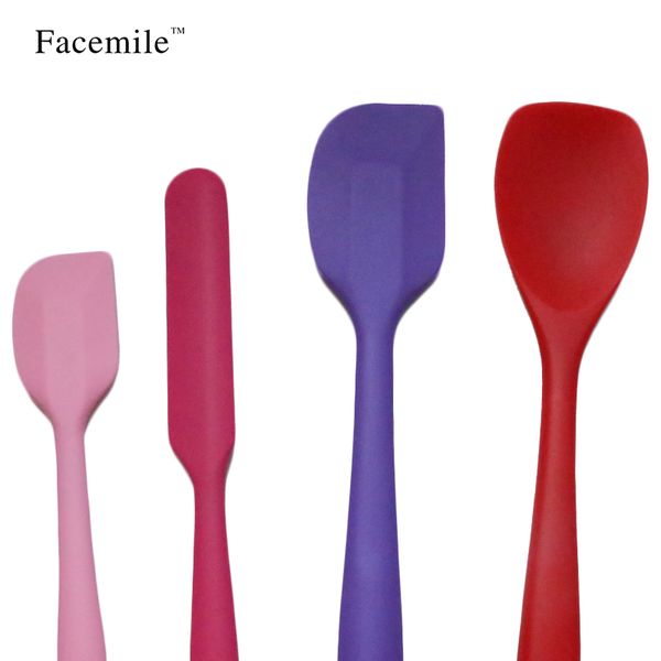 

facemile 4pcs of scraper non-stick cake cream mixer long handled models baking scraper kitchen cooking tool zh047 gift