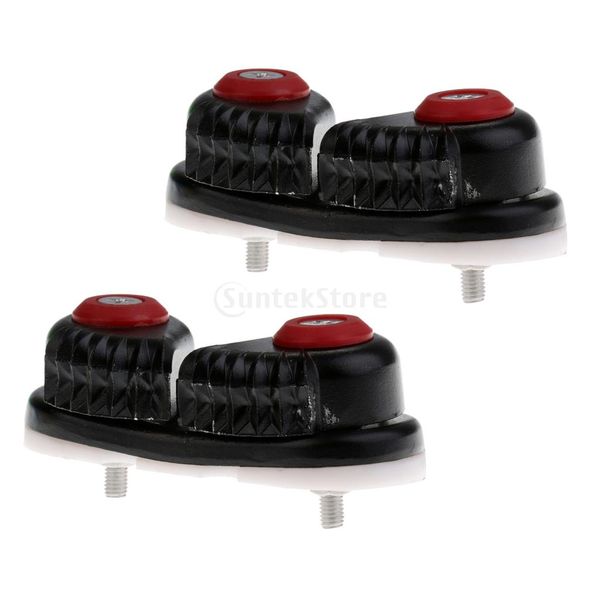 

2pcs boat sailing sailboat ball bearing cam cleat - black