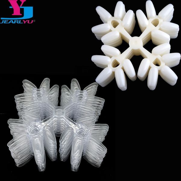 

10pcs false nail art board tip stick sticker uv gel nail polish display practice christmas snowflake design clear natural color, Red;gold