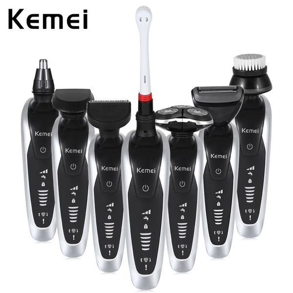 

Kemei km 8867 rechargeable 3d electric haver braun 7 in 1 wa hable electric razor men beard trimmer having machine barbeador