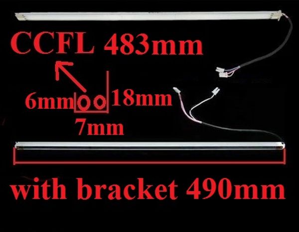 Freeshipping 490mm * 7mm CCFL Retroiluminação Lâmpadas com Frame / suporte para 22 polegada LCD Monitor de Montagem do Painel de Tela lâmpadas Duplas 2 pcs