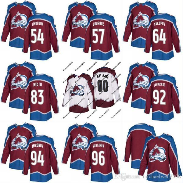 

2017-2018 Season 96 Mikko Rantanen 92 Gabriel Landeskog 94 Andrei Mironov 83 Matt Nieto Colorado Avalanche Custom Hockey Jerseys