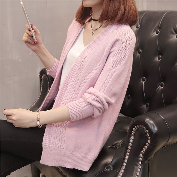 

had 3 ranked no. 3) autumn outfit new twist sweater raglan sleeve dress cardigan f3092, White;black