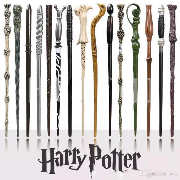 

harry potter magic wand with ollivanders wand box 18 roles hermione voldermort magic wands halloween cosplay novelty toy