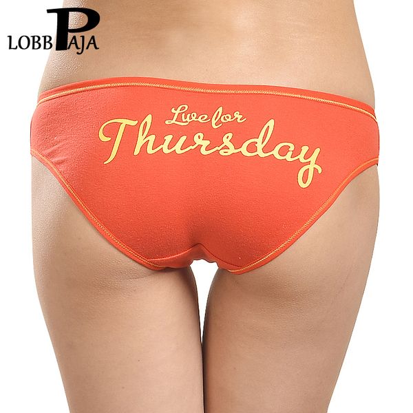 

lobbpaja lot 7 pcs woman underwear cotton weekdays letter printed ladies panties briefs intimates lingerie knickers women, Black;pink