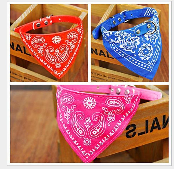 

dog 2017 accessories lovely pet collar printed dog adjustable pet fabric bandana cats triangular scarf scarf for small puppy dogs ftfvo, White;black