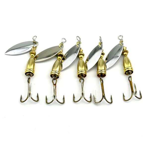 

5pcs lures spinners ,spinnerbaits ,spoons trout spinner kit metal fishing spoons bait 7gblade spinner baits6.8cm fishing lures bass spoon