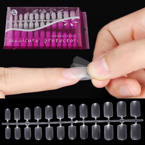 

288pcs 10 sizes extra thin clear full cover acrylic false nail tips abs material matte fake nails frosted surface faux ongles, Red;gold