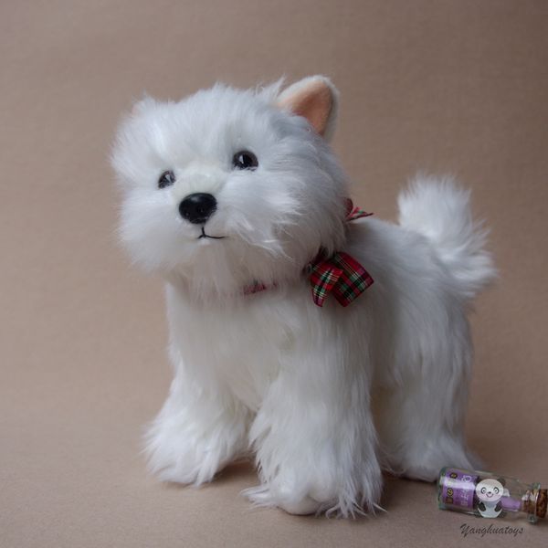 

реальная жизнь плюшевые мягкие собаки куклы игрушки вест-хайленд-уайт-терьер игрушки дети милые подарки на день рождения