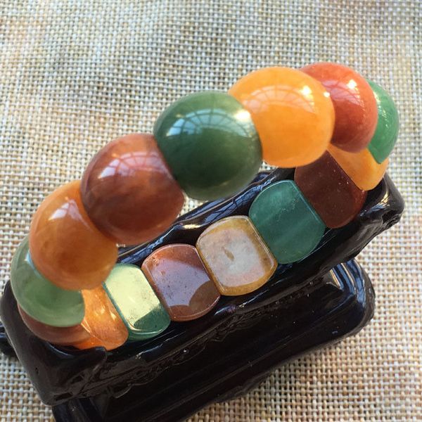

56-62mm new natural 2 color dongling bangle bracelet handmade a stone, Black