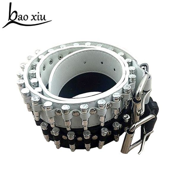 

2017 metal pu leather fashion style white punk strap waist motorcycle metal rivet belt for female male vintage belts, Black;brown