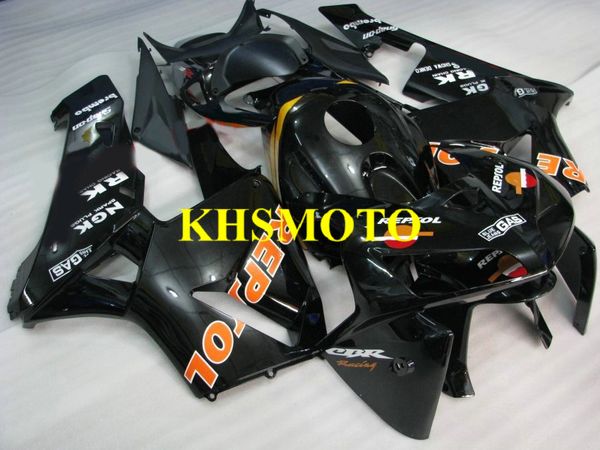 Kit de Carenagem da motocicleta para Honda CBR600RR CBR 600RR F5 2005 2006 05 06 cbr600rr ABS Plástico Gloss preto Carimbos conjunto + Presentes HQ27