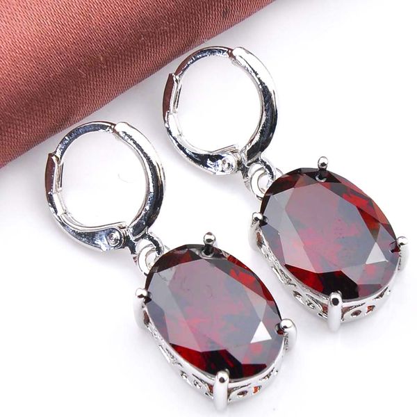 

925 sterling silver garnet earrings designs jewelry for girls 5 piece/lot e0187