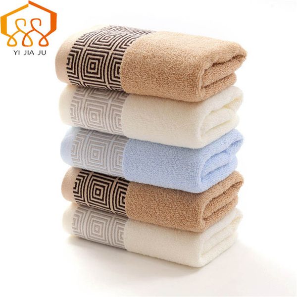 

new arrival word grid 100% cotton solid thicker face towel super soft absorbent washcloths for adults fast drying bathroom towel