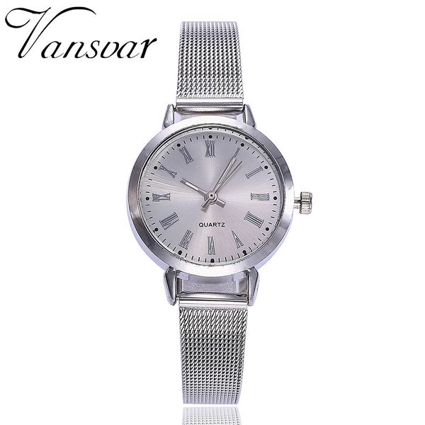 

2018 women bracelet watch china alloy quartz wristwatches ladies dress watch fashion casual gift clock, Slivery;brown