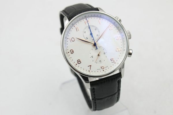 

Новый топ моды роскошный черный ремень из нержавеющей стали белый циферблат порт