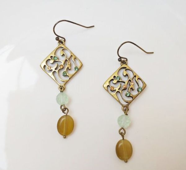 

fashion jewelry vintage dangle earrings women's elegant earrings, Silver