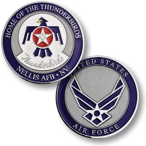 

new usaf nellis air force base, nv thunderbirds challenge coin
