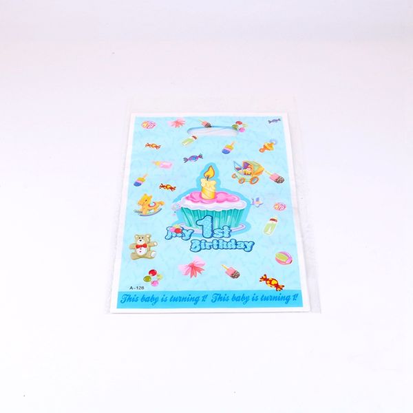 

10pcs/pack bule 1st birthday theme party loot bag party supplies gift bag kid girls' birthday wedding decoration