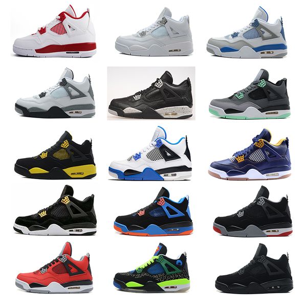 

2020 men 4 4s basketball shoes military motosports blue alternate 89 pure money white cement royalty bred fire red black cat oreo sneakers