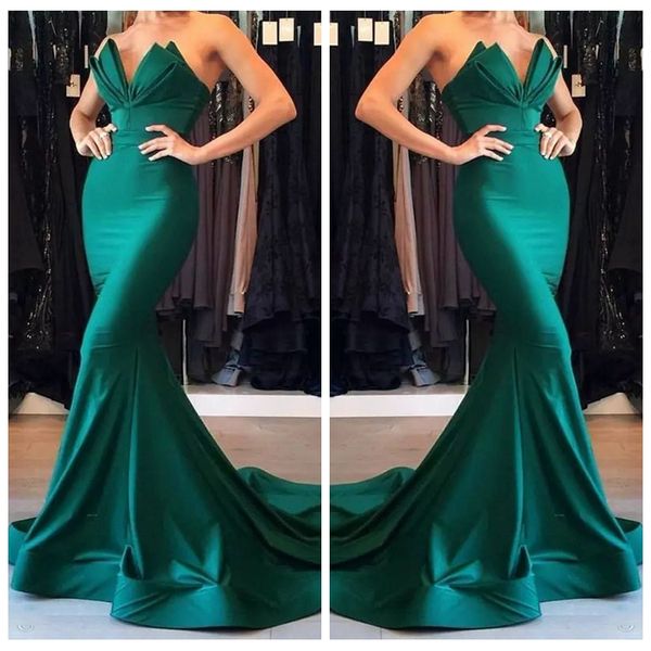 

2019 sweetheart prom dresses mermaid backless sweep train evening party gowns vestidos de soiree cheap, Black