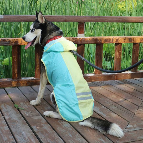 

2 colors fashion dog clothes rain clothes hasky huntaway pet dog raincoats 50pcs