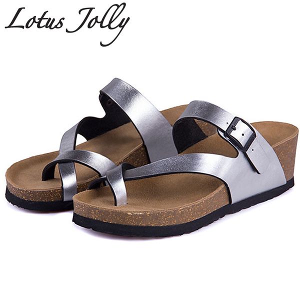 

lotus jolly women sandals wedges cork high heels shoes lift gladiator beach shoes summer slippers zapatos mujer sandalias, Black