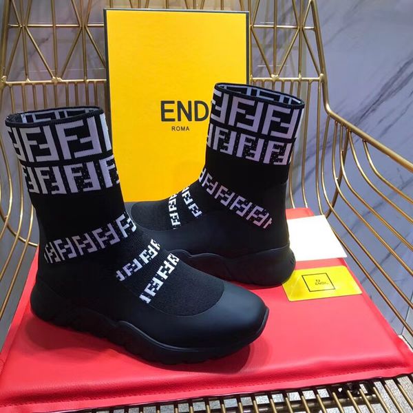 

Fa hion women thigh high boot tretch letter knit ock boot f brand neaker breathable ela tic trainer ca ual couple hoe high quality