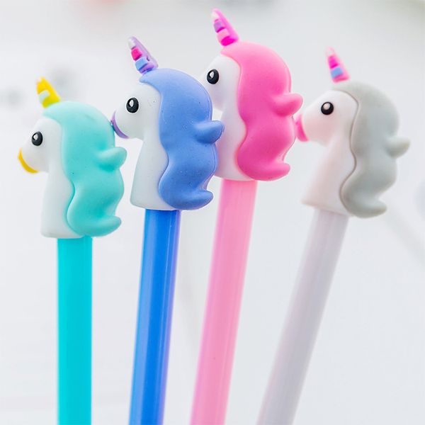 

4pcs/lot cute unicorn gel pen stationery kawaii school supplies gel ink pen school stationery office suppliers kids gifts