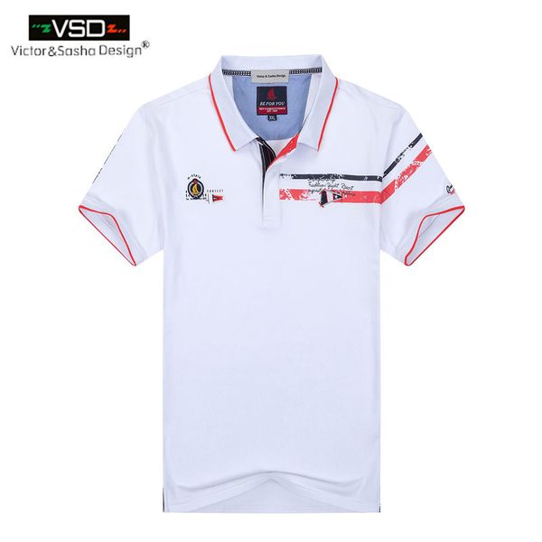 

new summer big size cotton camisas polo shirts man short sleeve breathable famous brand printing men 's polos homme, White;black