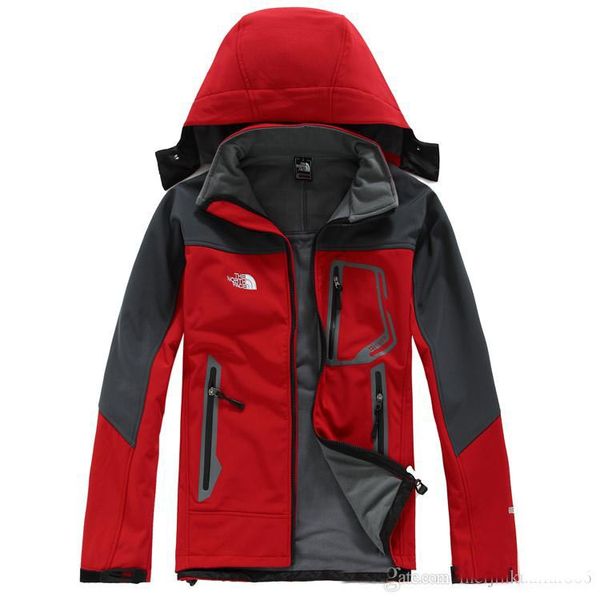 

Classic BRAND MEN's kids oudoor hooded Polartec softshell norTh Jacket Male Sports Windproof Waterproof Breathable winter face Jackets