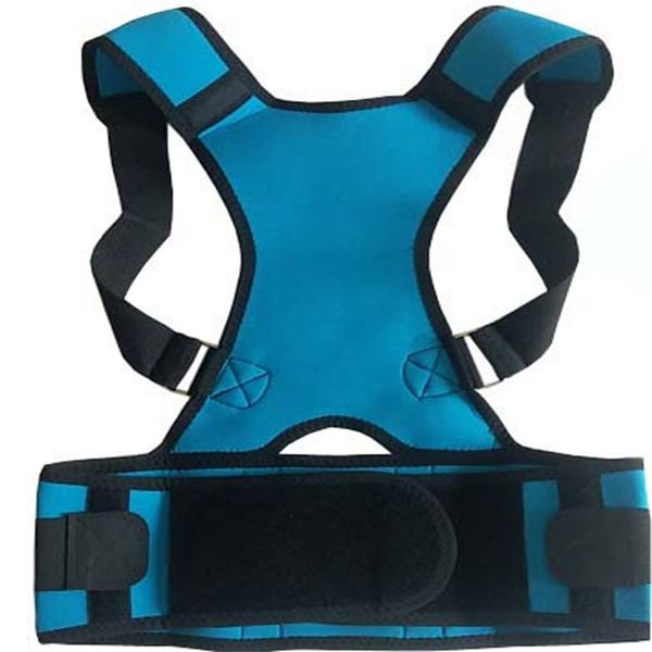 

2018 orthosis posture upper back support corrector corset back brace posture correction shoulder brace sport, Black;blue